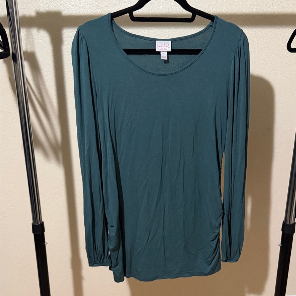 Isabel Maternity by Ingrid & Isabel Deep Teal Long Sleeve Tee